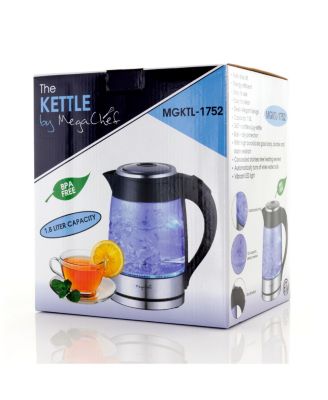 1.8 Quart Glass Body and Stainless Steel Electric Tea Kettle