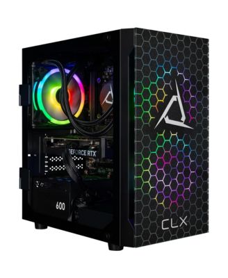 SET Gaming Desktop - Liquid Cooled AMD Ryzen 5 9600X 3.9GHz 6-Core Processor, 32GB DDR5 Memory, GeForce RTX 4060 8GB GDDR6 Graphics, 1TB SSD, WiFi, Windows 11 Home 64-bit
