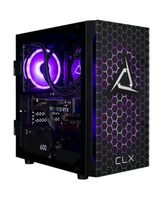 SET Gaming Desktop - Liquid Cooled AMD Ryzen 5 9600X 3.9GHz 6-Core Processor, 32GB DDR5 Memory, GeForce RTX 4060 8GB GDDR6 Graphics, 1TB SSD, WiFi, Windows 11 Home 64-bit