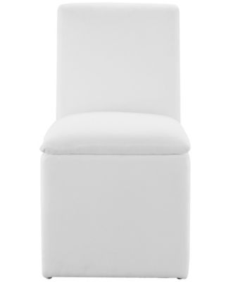 36" Wood Mara Stain-Resistant Fabric Dining Chair