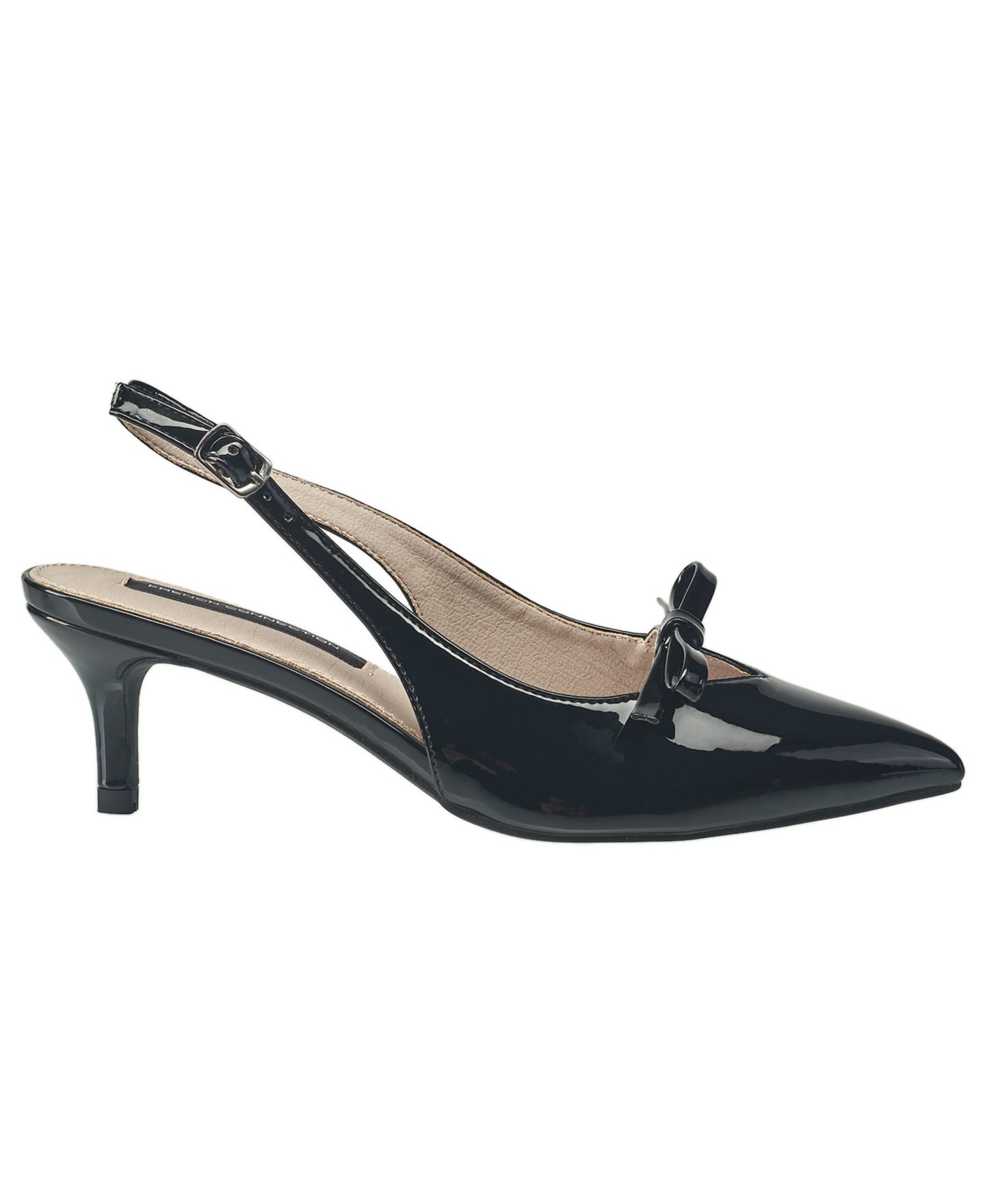 Женские туфли French Connection True Religion Ladies Quinny Slingback Kitten Heel, цвет: Чёрный — фото 2