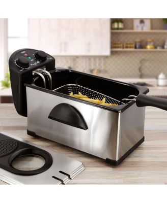 3.17 Quart Stainless Steel Electric Deep Fryer with Timer
