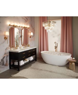 Luxum Burnished Brass Chandelier 23 1/2" Wide Modern Tiered Crystal 8-Light Fixture for Dining Room House Foyer Kitchen Island