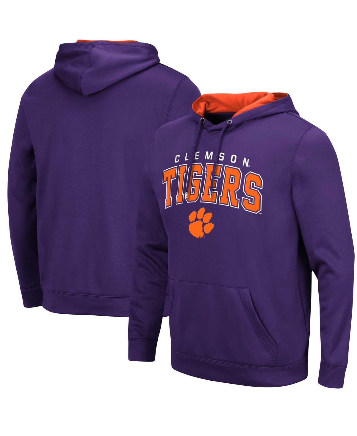 Colosseum Men's Purple Clemson Tigers Arch Logo 3.0 Pullover Hoodie In Purple