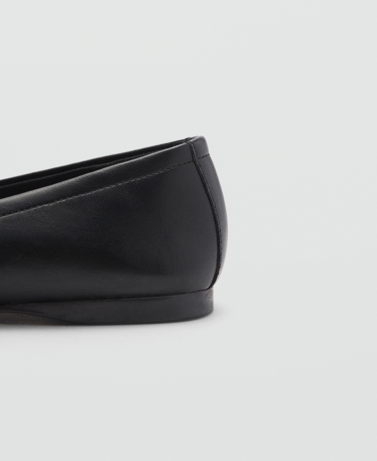 Mango Studded Ballet Flats With Straps Black In Black