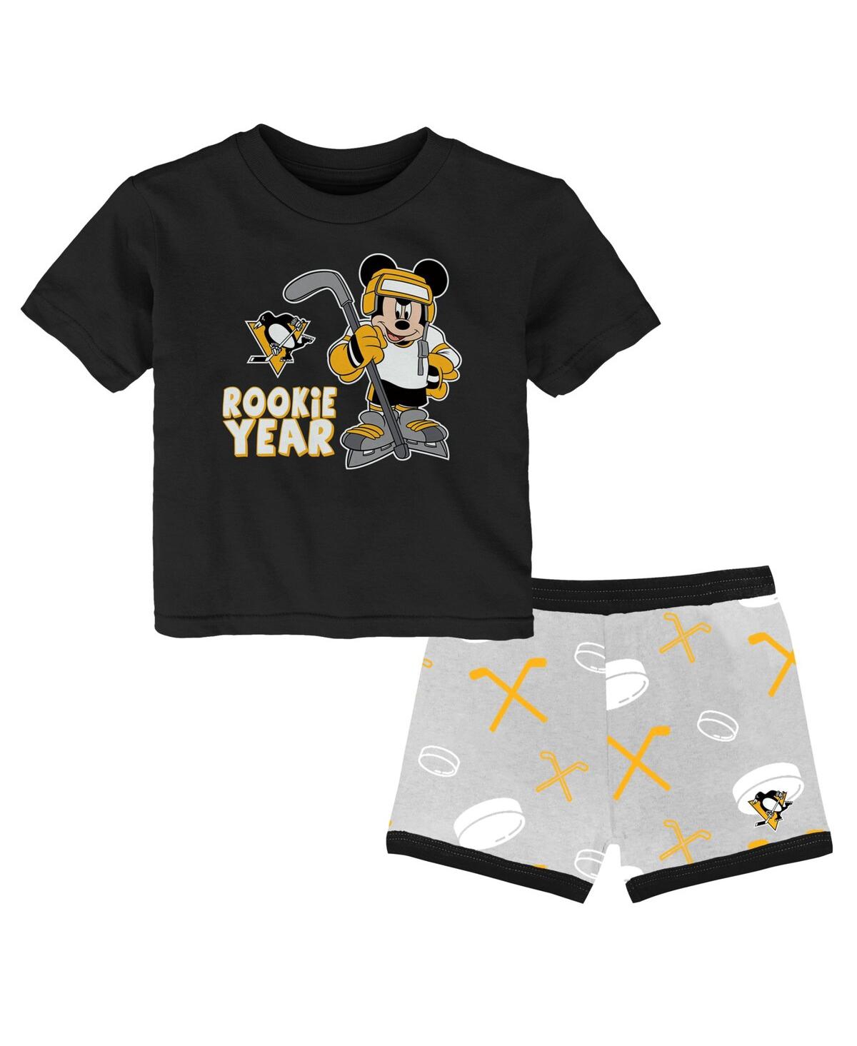 Outerstuff Toddler Chicago Blackhawks Disney Rookie Year T-shirt Shorts Set In Multi