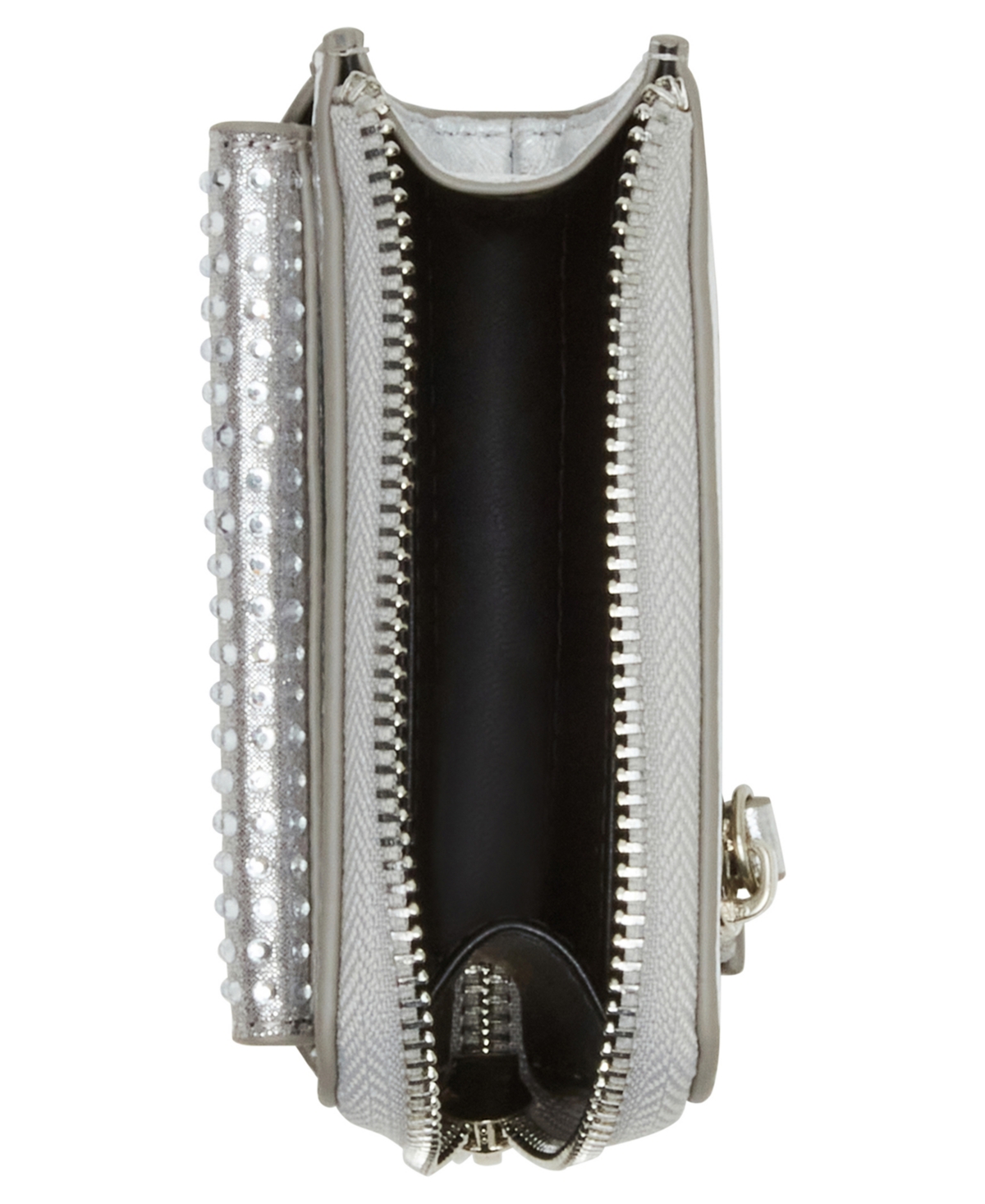 ANNE KLEIN 2 PIECE ENVELOPE FLAP CURVED WALLET WITH RHINESTONES 