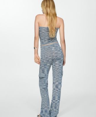 Women's Cargo Pockets Knitted Pants