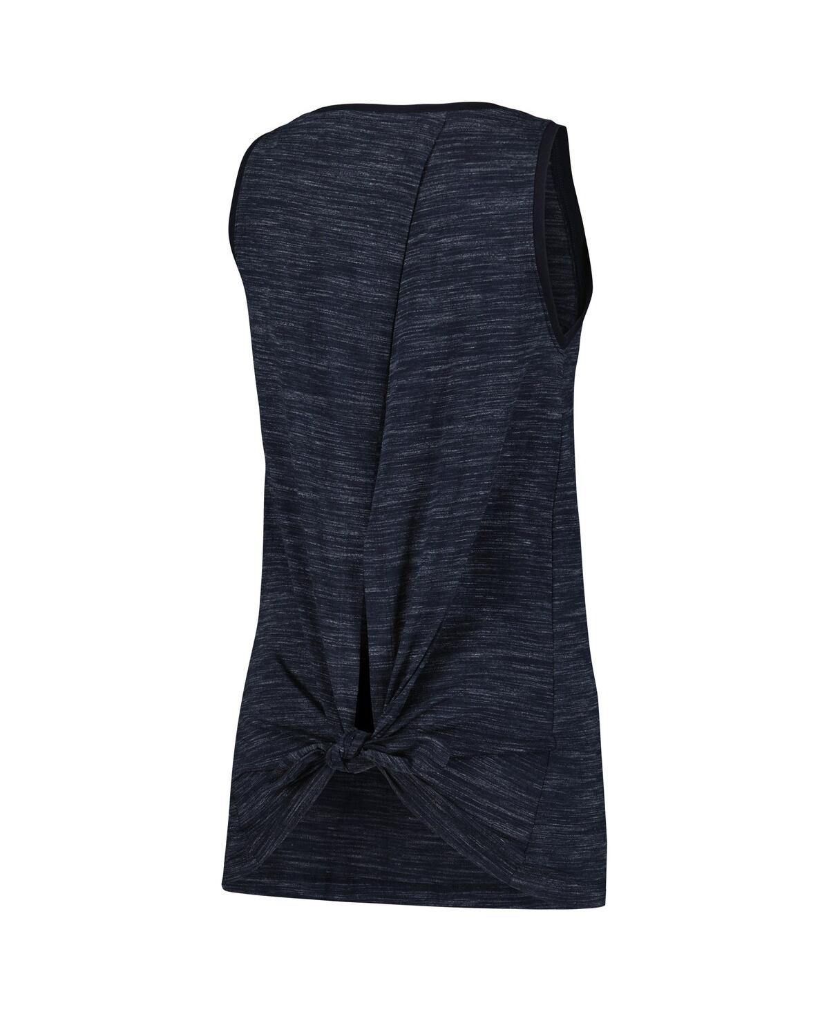 NEW ERA WOMEN'S NAVY CLEVELAND GUARDIANS SPACE-DYE ACTIVE TANK TOP 
