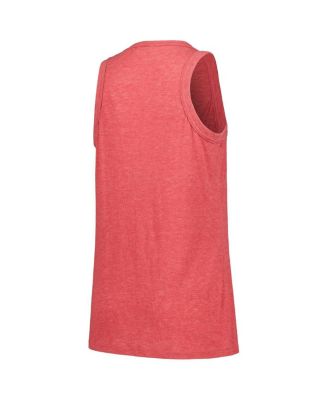 Women's Red Washington Nationals Gauze High Neck Tank Top