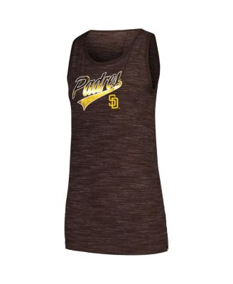 Women's Brown San Diego Padres Space-Dye Active Tank Top