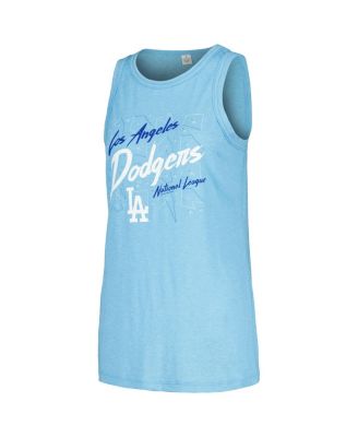 Women's Light blue Los Angeles Dodgers Gauze High Neck Tank Top