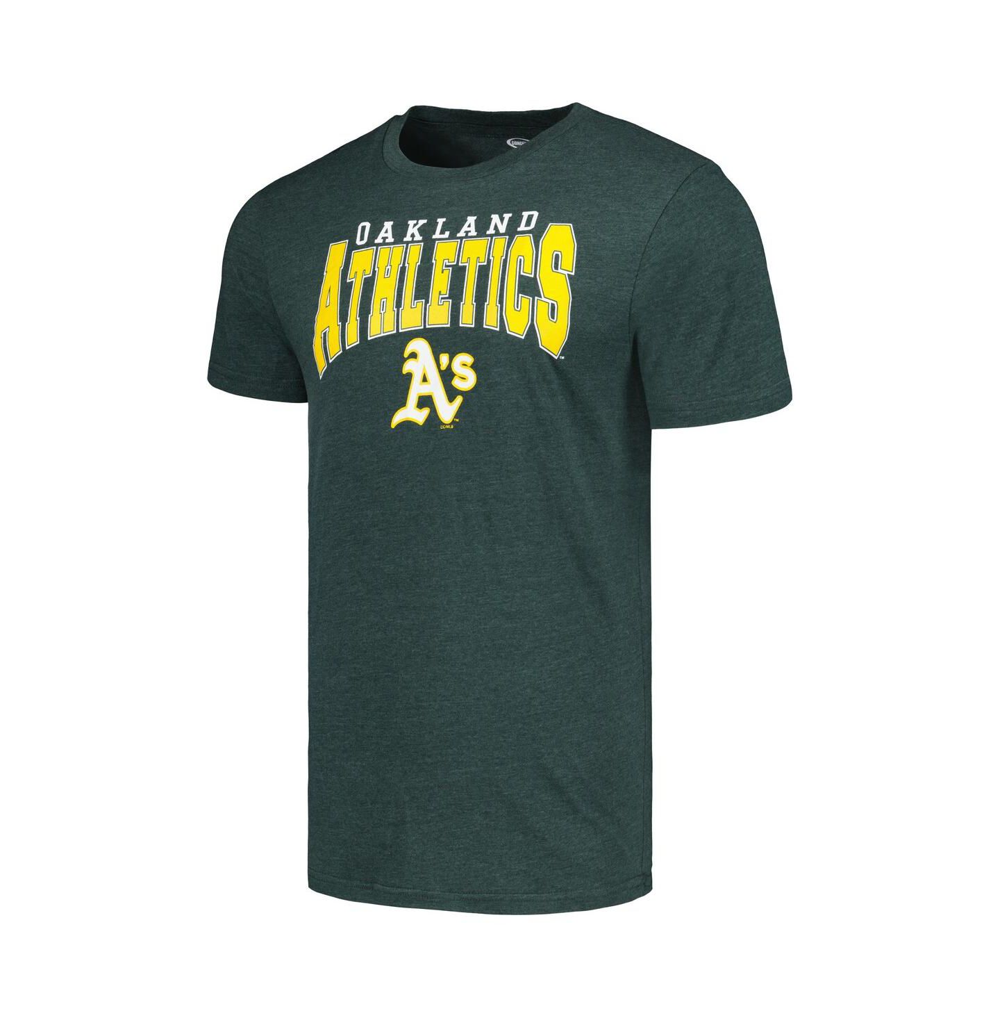 Мужские пижамы Concepts Sport Charcoal/Green Oakland Athletics Meter T-Shirt Pants Sleep Set — фото 4