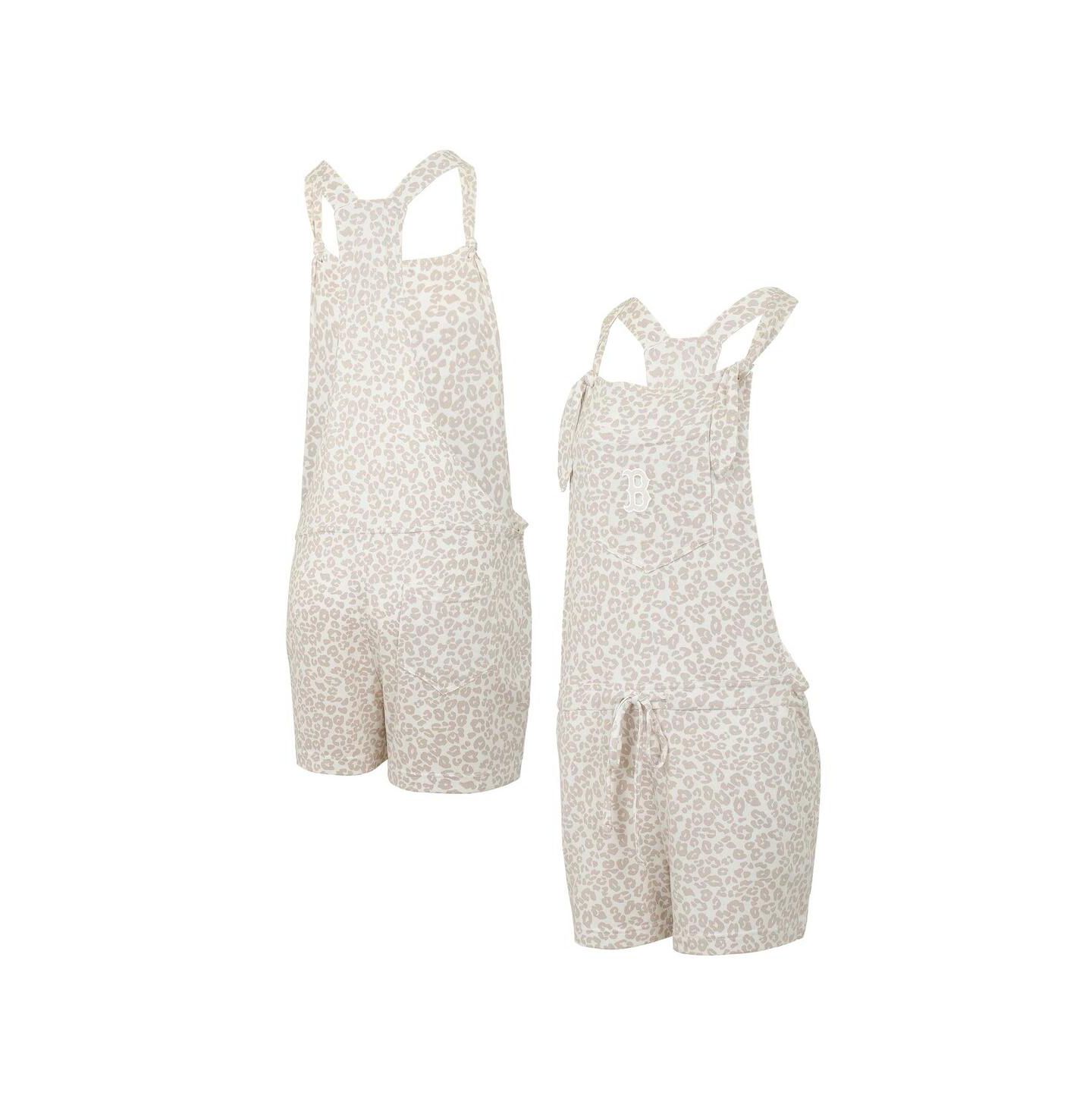 Женский комбинезон Concepts Sport Cream Boston Red Sox Montana Hacci Knit Romper Overalls — фото 1