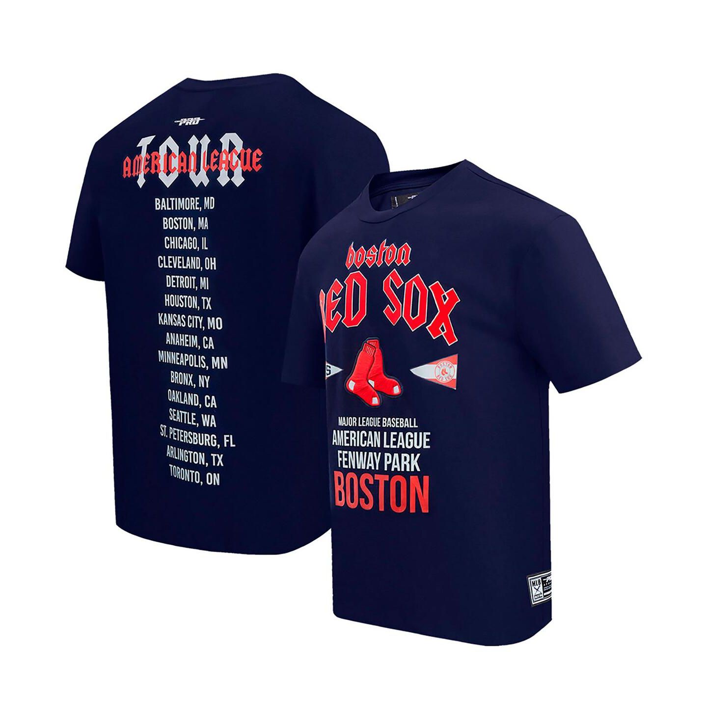 Мужская футболка Pro Standard Navy Boston Red Sox Oversized City Tour — фото 1