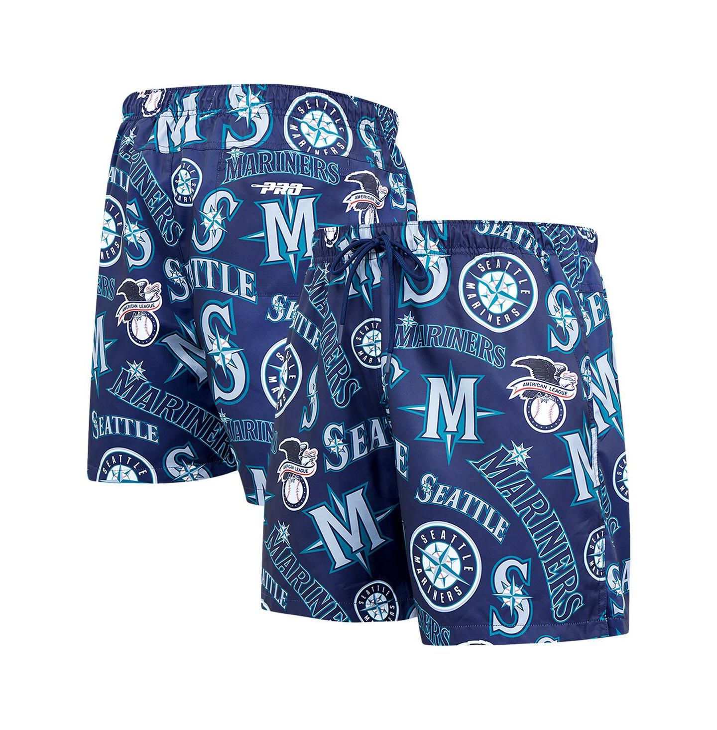 Мужские шорты Pro Standard Aqua Seattle Mariners Toss Logo Woven — фото 1