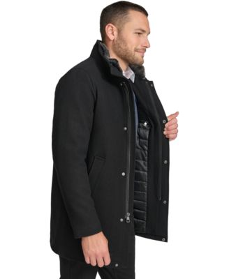 Men's Urban Walker Coat with Detachable Faux Rabbit Fur at Interior Collar