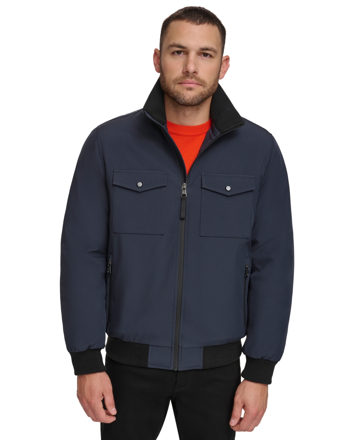 CALVIN KLEIN MEN'S FLEX TECH WATER-RESISTANT BOMBER JACKET 
