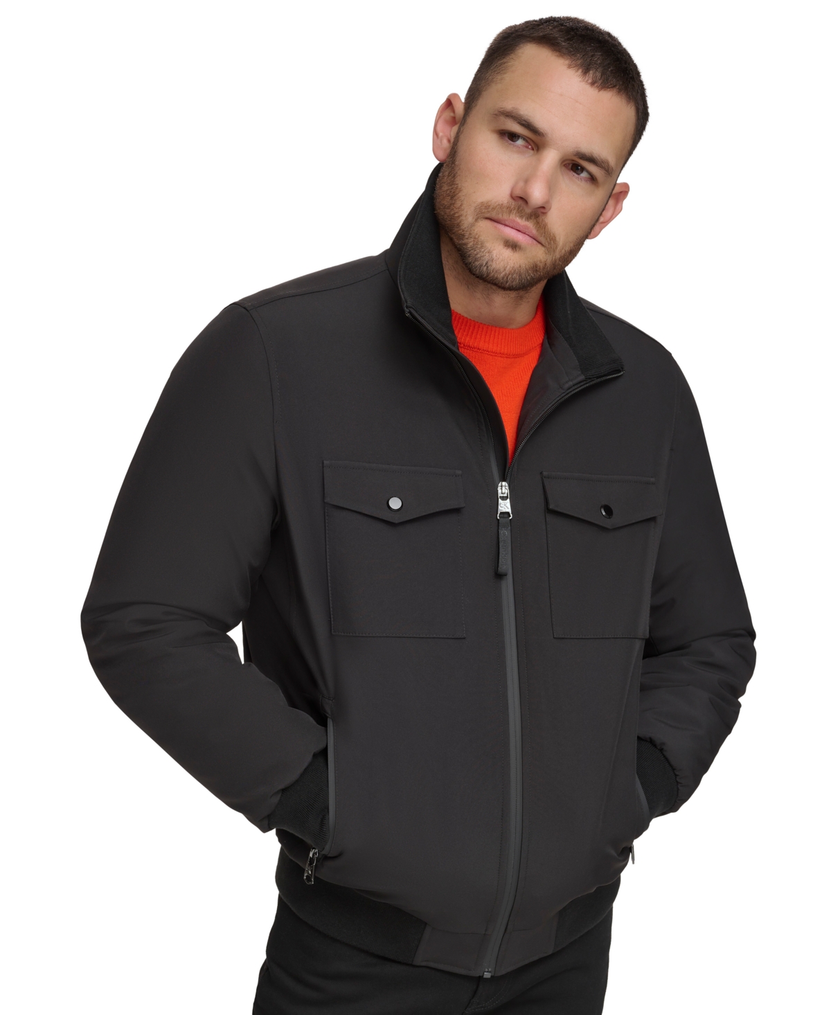 CALVIN KLEIN MEN'S FLEX TECH WATER-RESISTANT BOMBER JACKET 