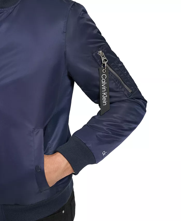 Men's Classic MA-1 Nylon Bomber Jacket - thumbnail 4