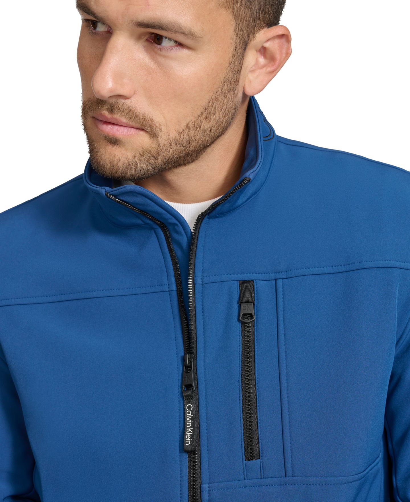 Мужская куртка Calvin Klein Infinite Stretch Soft Shell, цвет: Синий — фото 4