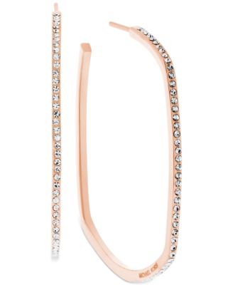 Michael Kors - Skinny Crystal Hoop Earrings