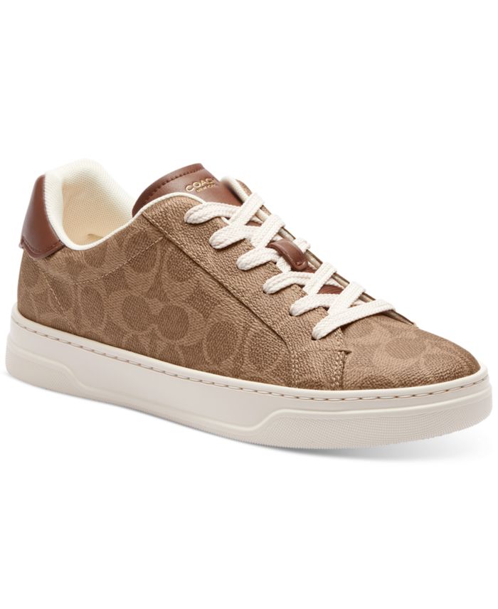 COACH Women's High Line Update Signature Canvas Lace-Up Sneakers