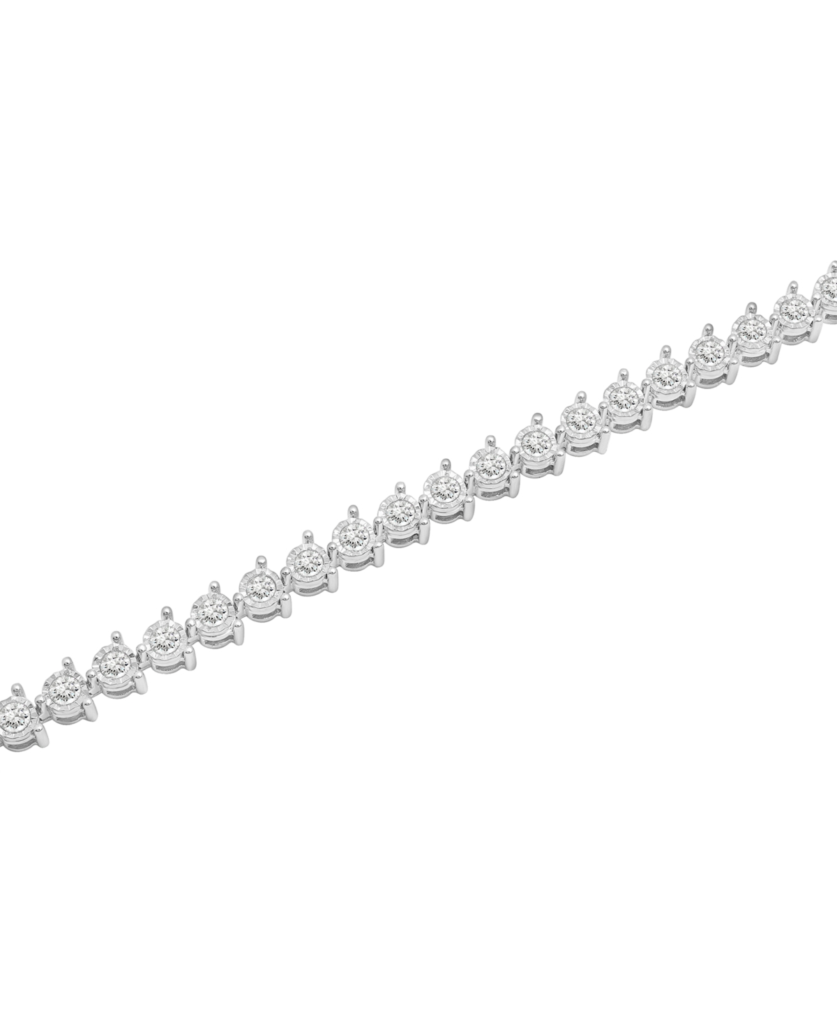 Wrapped In Love Diamond Tennis Bracelet (2 Ct. T.w.) In 10k White Gold, Created For Macy's In White Gold