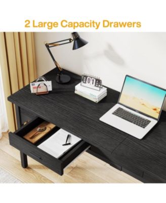 78.7" Extra Long Computer Desk, Double Desk with 2 Drawers, Two Person Desk Large Executive Office Desk, Writing Table Study Desk for Home Office