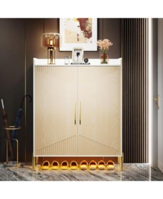 Large Shoe Cabinet, 30 Pairs Entryway Shoe Storage Cabinet with Doors and Shelves, 6-Tier Modern Shoes Rack Organizer for Hallway, Closet, Bedroom, Living Room