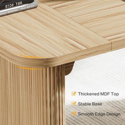 Modern Executive Office Desk, 62-Inch Large Wood Computer Desk, Aesthetic Workstations with Double Pedestal, Writing Table Work Desk for Home Office (Easy to Assemble)