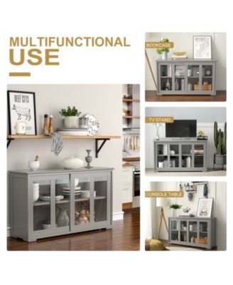 Antique Stackable with Height Adjustable Shelf Kitchen Storage Sideboard Cabinet