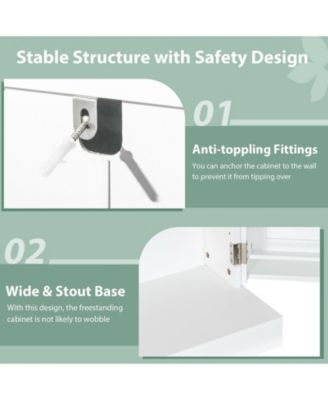 17-Tier Kitchen Pantry Cabinet with 2 Doors and 6 Adjustable Shelves