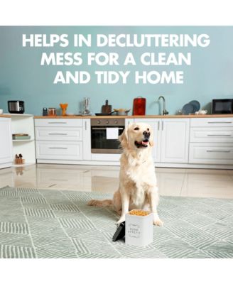 Sparky Metal Storage Treats Canister, 36 oz., White & Black - Good Dog