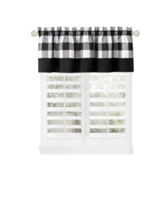 Modern Farmhouse Buffalo Plaid Checkered Rod Pocket Window Valance Curtain