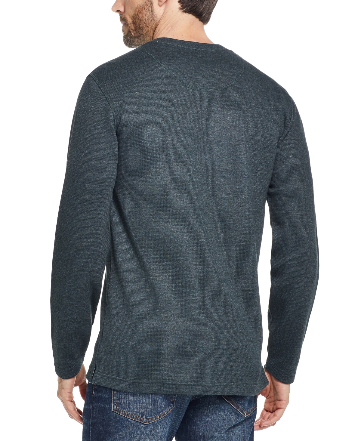 Weatherproof Vintage Men's Long Sleeved Waffle Henley T-shirt