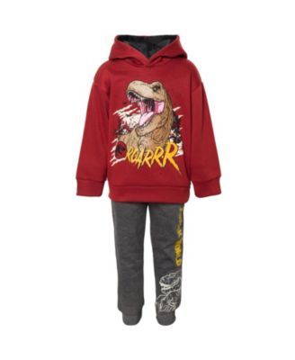 Toddler Boys Jurassic World Jurassic World Dinosaur T-Rex Fleece Pullover Hoodie and Pants Outfit Set