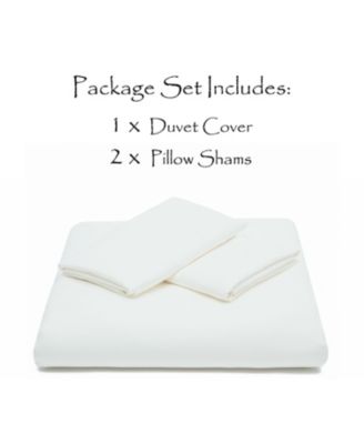 Premium Solid 3-Piece Duvet Cover Set