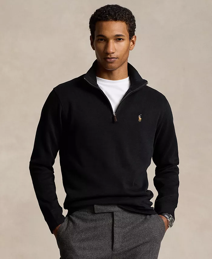 Polo Ralph Lauren Men's Estate-Rib Cotton Quarter-Zip Pullover