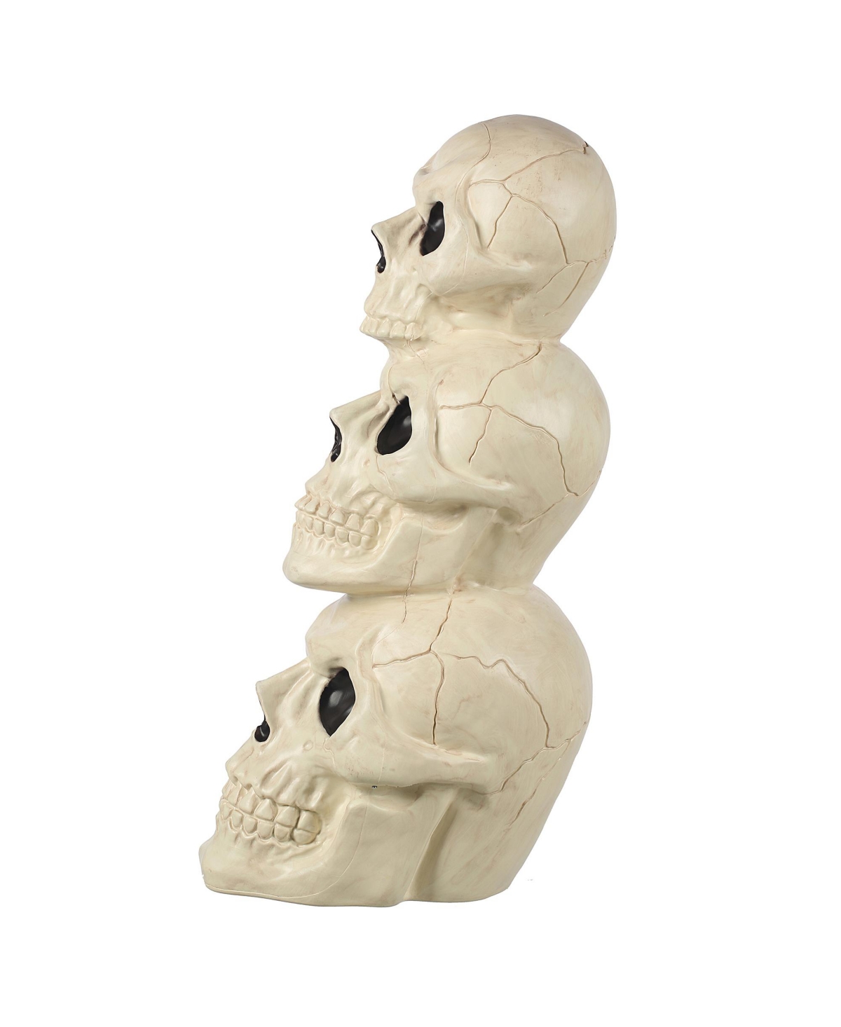 Boo Box Stacked Skulls with Led Eyes and Sound, 27.5