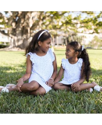 Girls  Seersucker Bow Scrunchie