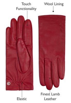 Women`s Premium Lamb Leather Touchscreen Gloves "CHELSEA"