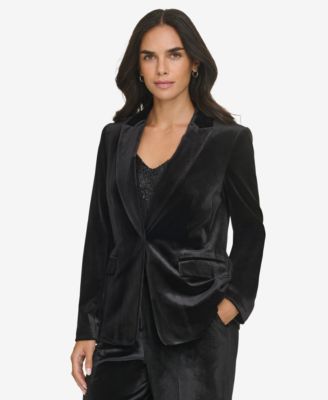 Petite velvet blazer hotsell