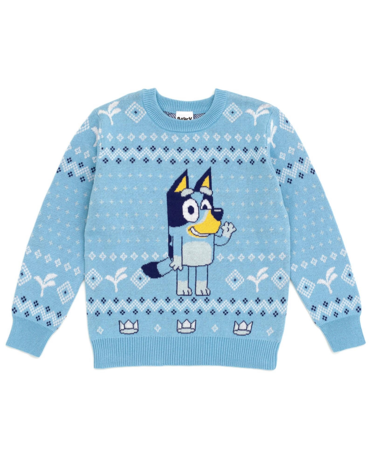 Girls Christmas Matching Family Sweater to Adult (2T - 2XL) - Bluey, blue