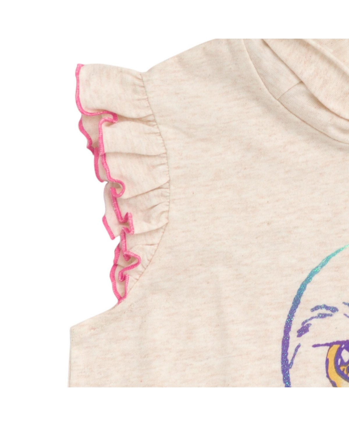 Harry Potter Girls Hedwig Owl Tank Top Dolphin and French Terry Shorts to -/ pink
