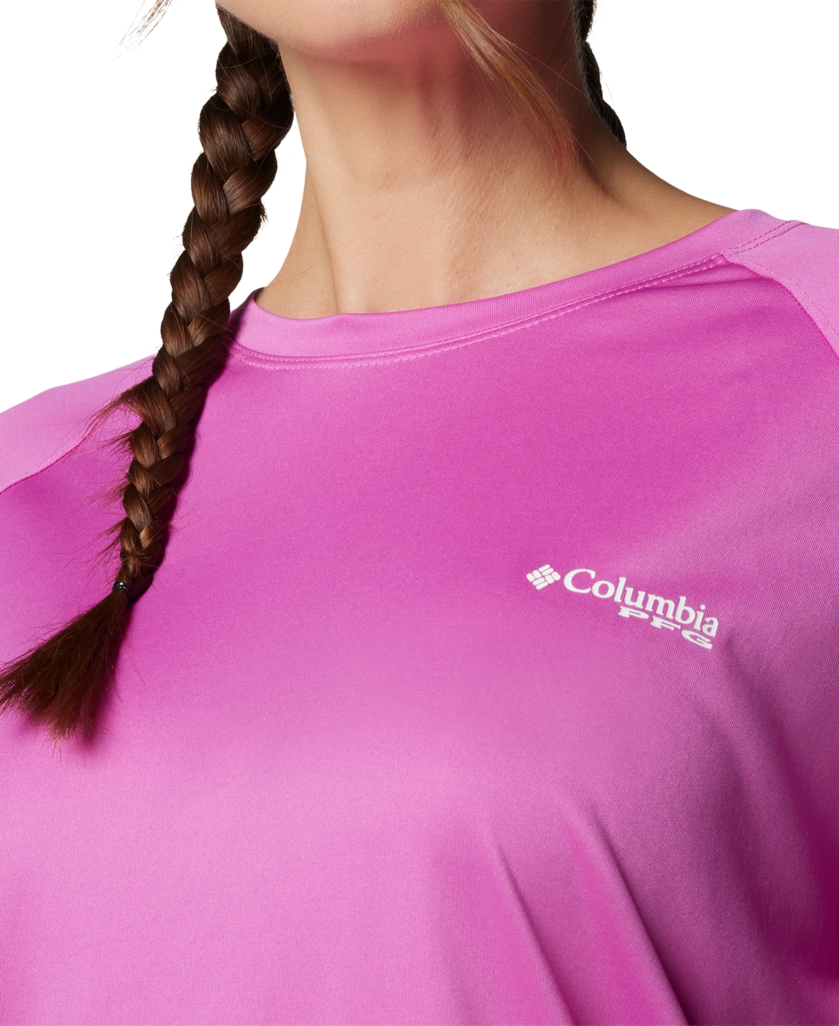Columbia Women's Pfg Tidal Tee Ii Omni-Shade T-Shirt - White Logo