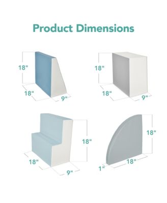 4-Piece Kids Climb and Crawl Soft Foam Block Playset Structures for Child Development