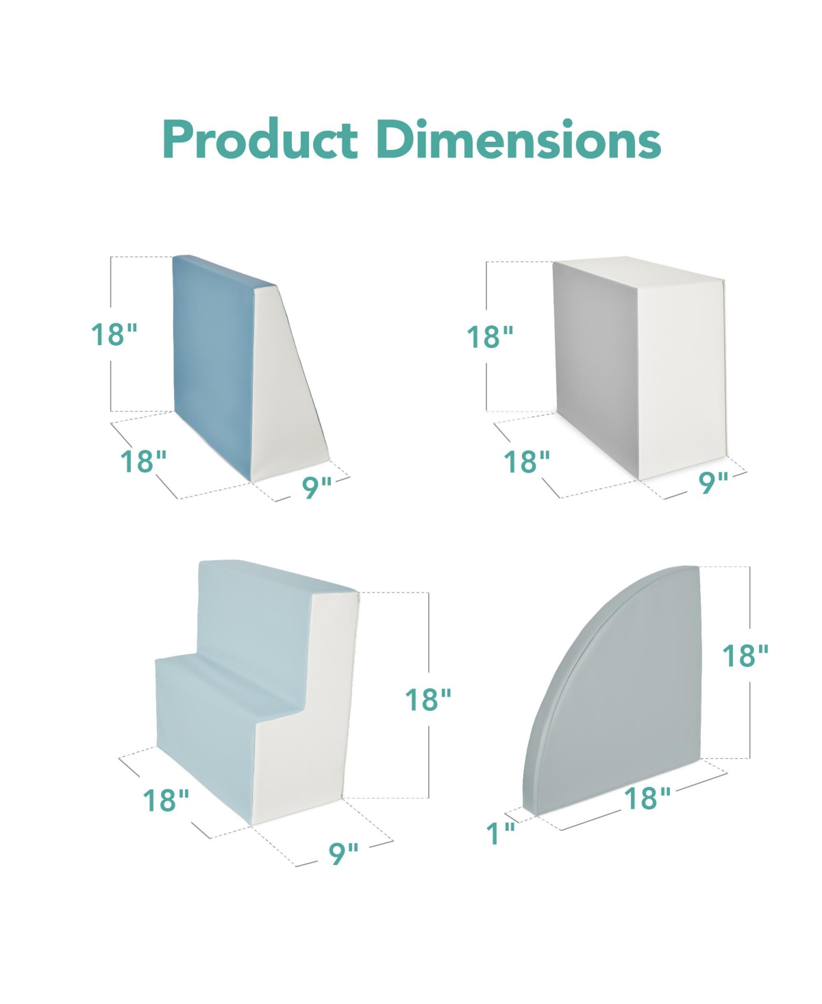Best Choice Products 4-Piece Kids Climb & Crawl Soft Foam Block Playset Structures for Child Development