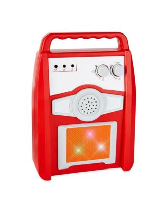 Kids Electric Musical Guitar Toy Play Set w/ 6 Demo Songs, Whammy Bar, Microphone, Amp, AUX