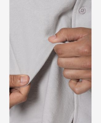 Men's Camp Collar Casual Short Sleeve Button-Up Shirt